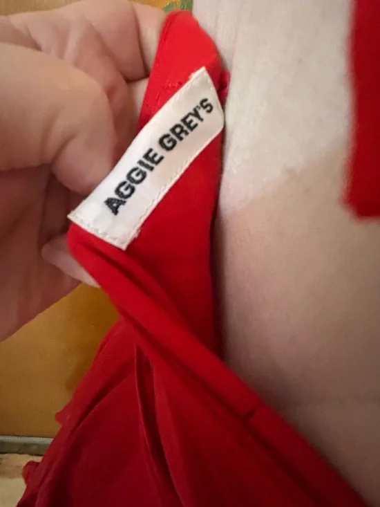 Aggie Grey red Wrap dress. Size 6 - Picture 2 of 8